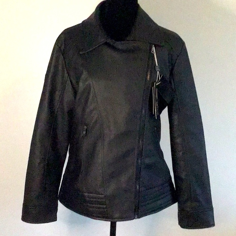 VG World Collection High End Leather Moto Jacket